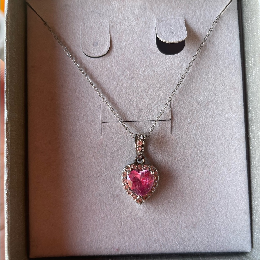 Zales Pink Heart Necklace